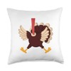 Funny Thanksgiving Turkey Costume Throw Pillow, 18x18, Multicolor