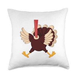 Funny Thanksgiving Turkey Costume Throw Pillow, 18x18, Multicolor