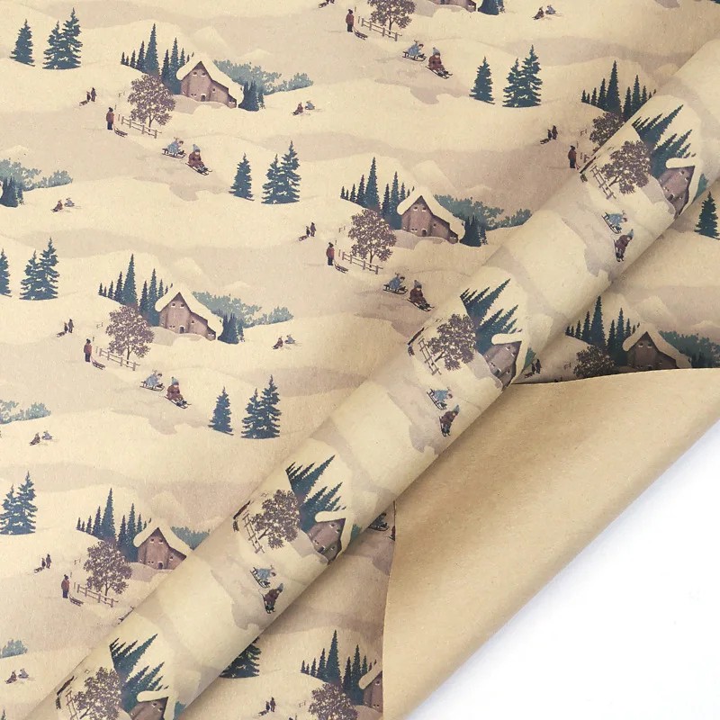 Vintage Kraft Gift Wrapping Paper for Birthdays and Holidays –