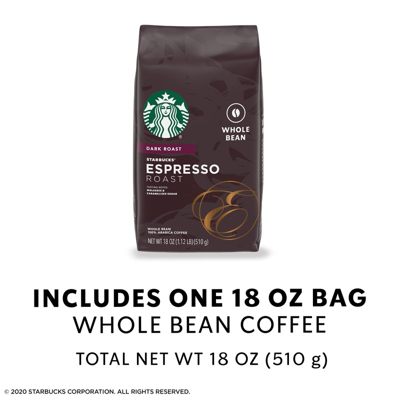 STARBUCKS® Espresso Roast – Whole Bean Coffee 18oz​ - Packaging