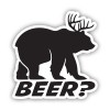 Darkside Ltd Bear Plus Deer Equals Beer Sticker Decal -