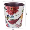 Scakbyer Leather Trash Can, Retro Decorative Waste Basket, 10L Capacity
