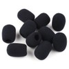 Headphone Replacement Microphone Sponge Black Windshield 30x8mm Pack of 10