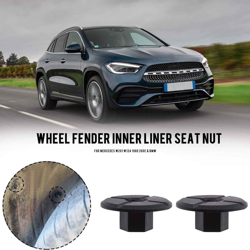 50x Plastic Unthreaded Nylon Nut Clips 4mm hole large 24mm