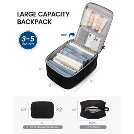 LOVEVOOK Travel Backpack for Men Women, 40L Carry on Backpack Flight Approved with 3 Packing Cubes, Extra Large Personal Item Bag Fits 17.3 inch Laptop for Airplanes, Water Resistant Daypack, Black