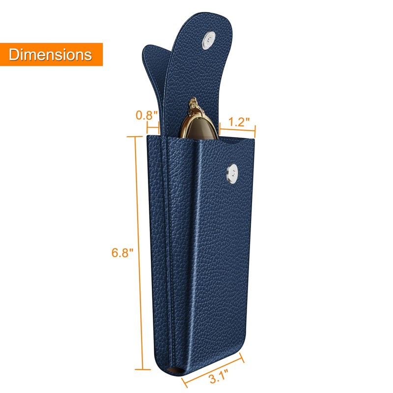Fintie Double Glasses Case with Carabiner Hook, Portable Vegan Leather