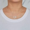Philip Jones Girl and Horse Heart Necklace Created with Zircondia®