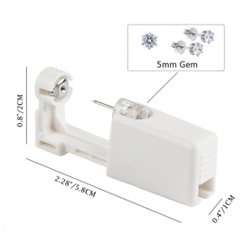 Self Ear Piercing Gun, Disposable Ear Piercing Gun Kit with Built-in Earring Studs, Safe and Painless, Ear Piercing Tool, 2 Pcs