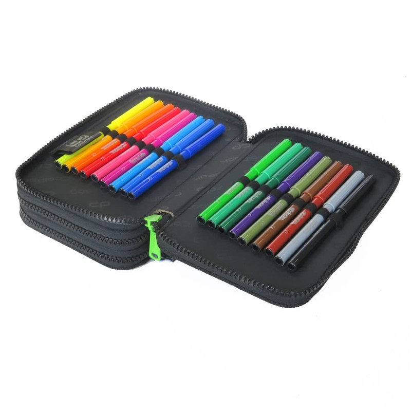 CoolPack XXL Pencil Case 3-Compartment School Pencil Case Triple Pencil