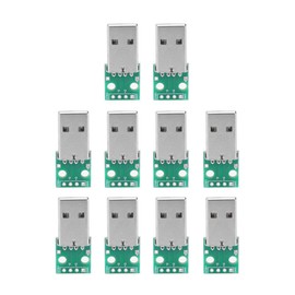 Hilitand Micro USB to DIP Adapter 4 Pin 2.54 mm Pitch USB Type A Male PCB Converter Module Pack of 10