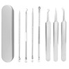 7 Piece Square Plug Tweezers, Tenless Precision Tweezers, Pore Care