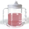 Wide Base Two Handles Drinking Cups with Drinking Lid -