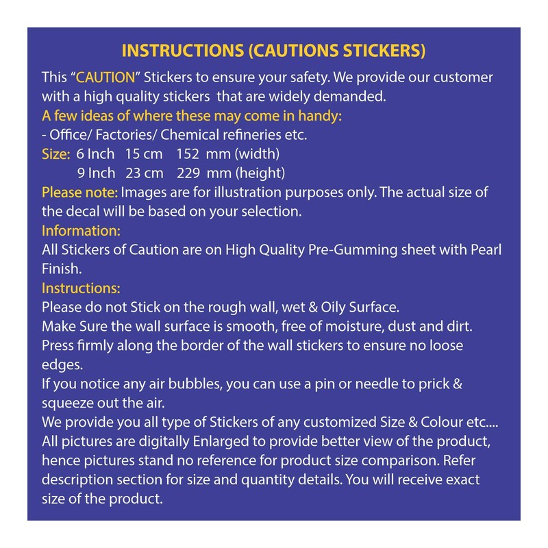 Anne Print Solutions Caution High Radiation Area Stickers Pack of