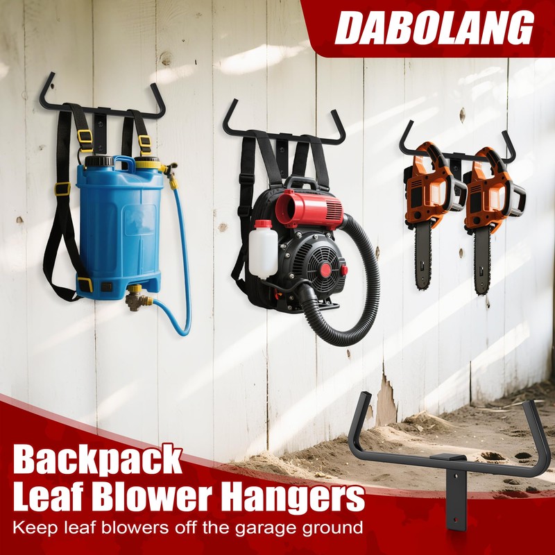 Dabolang Backpack Blower Wall Mount,Backpack Blower Sprayer Rack,Leaf Blower Hanger,Heary