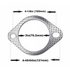 Strongthium 2 Pcs 3" Exhaust Gasket 2 Bolt for 3
