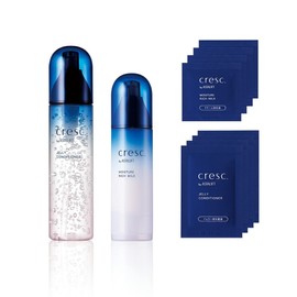 Cresque by Astalift 2-Step Set (Gift Included) Jelly Conditioner & Moist Rich Milk, Sensitive Skin Care, Dry Skin Care (Lotion 4.2 fl oz (120 ml) & Emulsion 2.0 oz (55 g), Approx. 1.5 - 2 Months Supply)