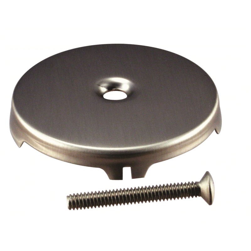 Westbrass 3-1/8" Single Hole Overflow Face Plate and Screw, Stainless