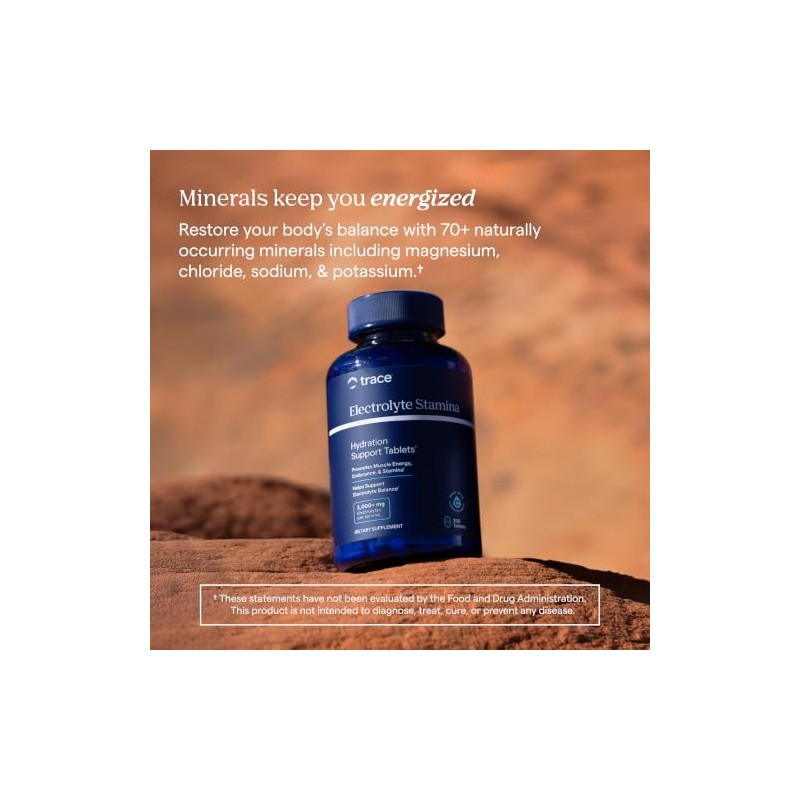Trace Minerals Electrolyt Stamina Tabletas Resistencia Electrolítica Magnesio Potasio Aumentar