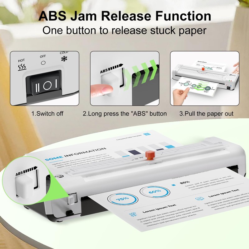 Buyounger Laminator Machine, A3 Laminator Machine with 30 Laminating Sheets,
