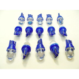 Lumiglow 15 BRIGHT Blue LEDs Side Marker Instrument Panel Dashboard Domes Lights Bulbs GM