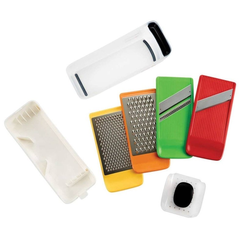 Oxo 1253580 Juego Ralladores Plástico/Metal, One Size, blanco