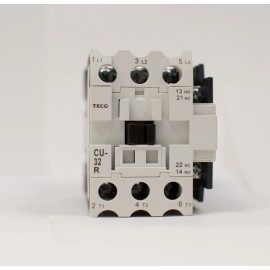 TECO CU-32R magnetic contactor, 50 Amp, 3 phase, 24v coil, 3A1a1b (NO and NC)