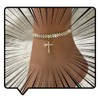 RELOVET Crystal Cross Anklet with Rhinestones, Gold Plated Chain, Religious