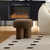 YOPENG 16.54" Mushroom Shape Small Footstool, Teddy Ottoman, Boucle Foot