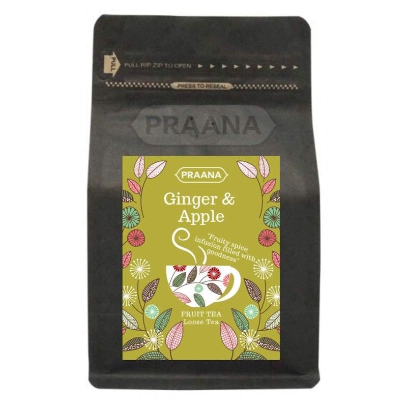 PRAANA TEA Ginger and Apple Fruit Tea, 100 g, 511-100