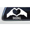 ThatLilCabin - Baseball Heart Hands AS221 8" Baseball Decal