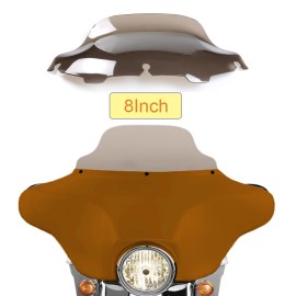 WYNMOTO Smoke 8'' Front Windshield Windscreen for Harley Street Electra Glide 1996-2013