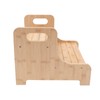 Bed Steps,Bamboo Two-Story Stairs, Portable Step Stool,Potty Training