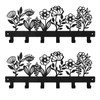 2 PCS Wall Mounted Metal Towel Rack with 6 Hooks