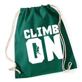 Hippowarehouse Climb on Drawstring Cotton School Gym Bag 37cm x 46cm, 12 litres