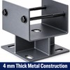 6x6 Elevated U-Shaped Steel Post Base Bracket for Wood Posts