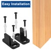 Litoexpe Black Sliding Barn Door Floor Guides Plastic Bypass Door