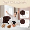 BENINY 4Pcs Lab Stuffed Animals - 16" Huggable Chocolate Mama