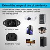 CERRXIAN 1.6ft C13 to C14 Power Cable Panel Mount Down