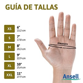 Ansell HyFlex 11-939 Guante de Protección Mecánica Resistente a los Cortes y Repelente al Aceite Diseño Ultraligero. Unisex 1 Par