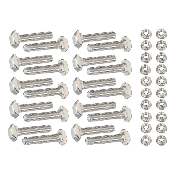 PATIKIL M5 x 25 mm T-Slot Bolts, 1 Set Drop-in