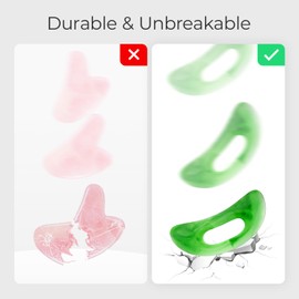 Scienlodic Body Gua Sha Massage Tool with Handle, Larger Guasha Tool for Back Neck Face Leg Massage, Lymphatic Drainage, Cellulite Remove