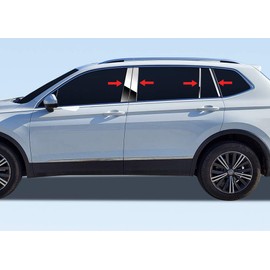 Tyger Auto Made in USA! Compatible with 2018-2020 Volkswagen Tiguan Chrome Stainless Steel Pillar Post Trim 6PCS