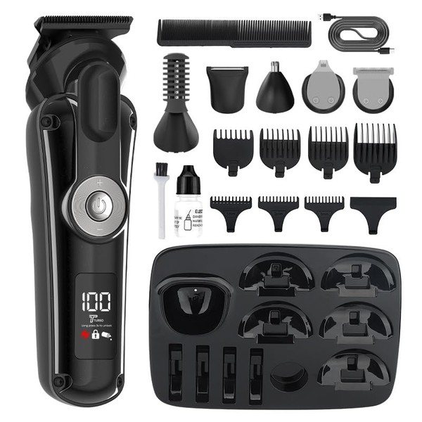 6-in-1 Men's Multifunctional Professional Electric Grooming Kit - Trimmer, Shaver,