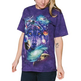 The Mountain Wolf Of The Cosmos Adult T-Shirt, Purple, Large