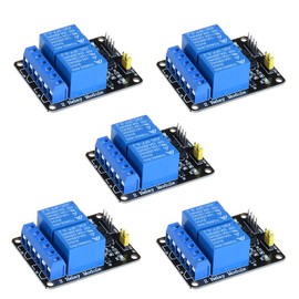 ANMBEST Set of 5 2 Channel 5V10A Relay Module with Low Optocupler Horizontal Trigger Expansion Board for Raspberry Circumference Arduino Uno R3 Mega 2560 1280DSP Arm Photo AVR STM32