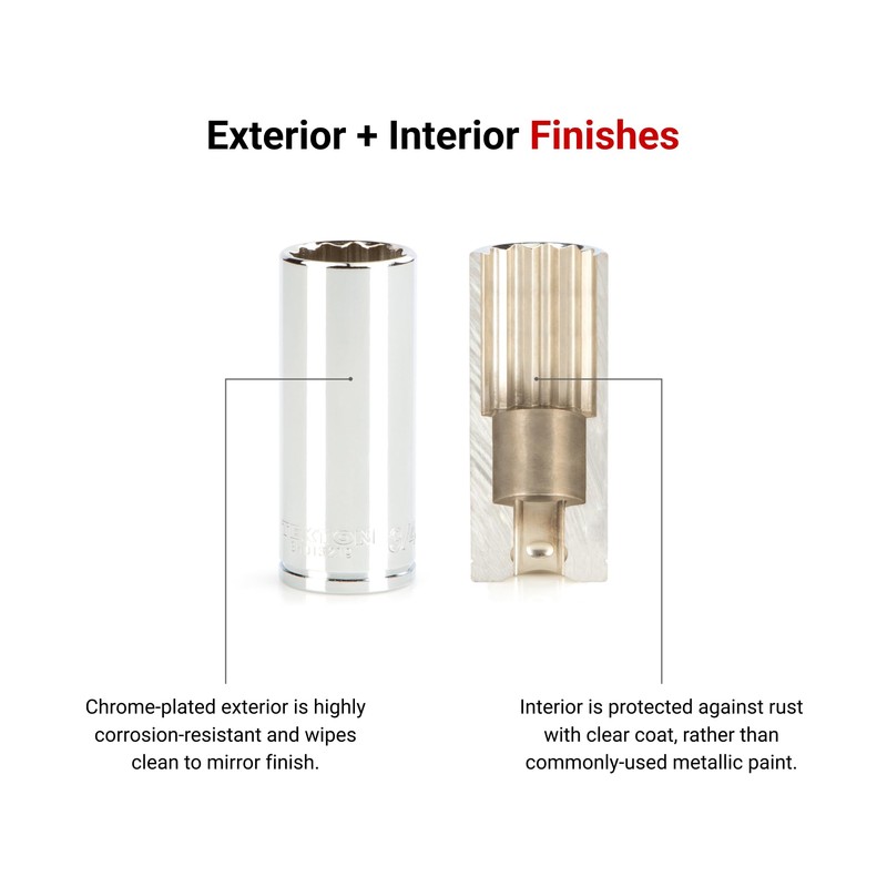 TEKTON 3/8 Inch Drive x 1/4 Inch Deep 12-Point Socket