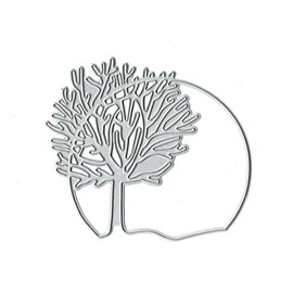 Tree Circle Frame Cutting Die Cuts, DIY Crafts Template Tree Circle Frame Scrapbook Cards Cutting Dies Cut Stencils for DIY Embossing Card Making Decorative Paper Dies Scrapbooking