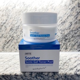 Sante Soother Semigel Toner Pad 80 Sheets Container Type Moisture Absorbing Soothing Toner / 상떼 수더 세미겔 토너패드 80매 용기형 수분 흡토 진정토너