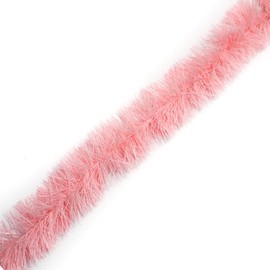 CHUQI Gorgeoustinsel 50 Ft Pink Tinsel Garland Christmas Foil Tinsel Garland Decoration Metallic Tinsel Green Streamers Garland for Birthday, Wedding,Valentine's Day