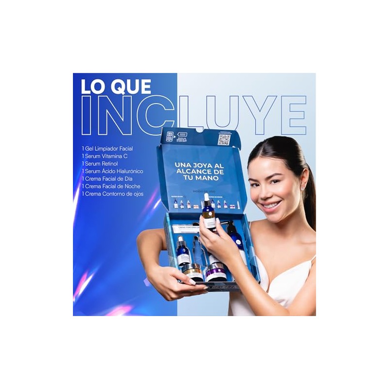 MIST JEWEL Kit Facial Luxe Skincare, Cremas Día y Noche,